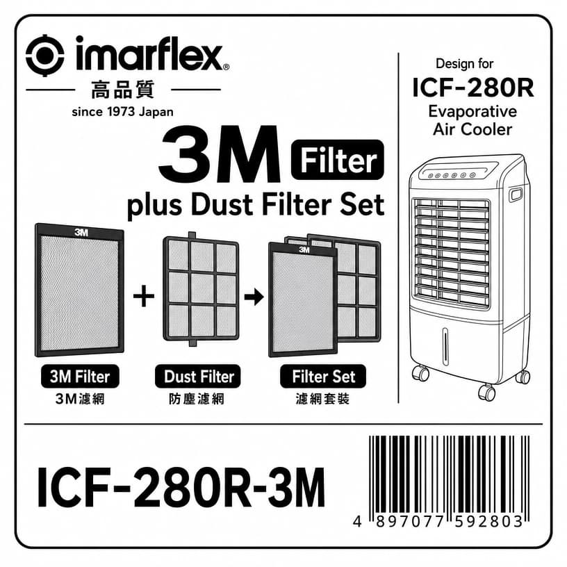 "伊瑪牌" ICF-280R用3M過濾網及濾網組件