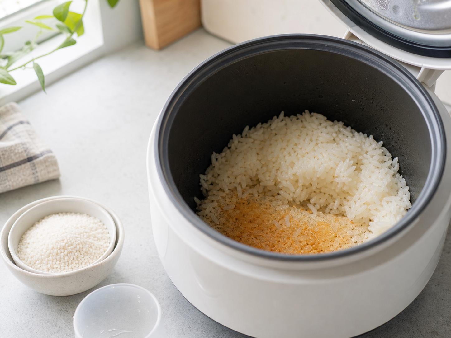 Rice cooker tip: avoiding stuck rice at the bottom